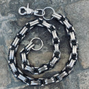 Sanity Jewelry Wallet Chain Wallet Chain - Black & Silver Stainless - Daytona Beach CVO 1 inch wide