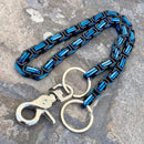 Sanity Jewelry Wallet Chain Wallet Chain - Blue & Black - Daytona Beach Heritage 1/2 inch wide