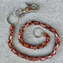 Sanity Jewelry Wallet Chain Wallet Chain - Red & Gold - Daytona Beach Deluxe 1/4 inch wide