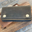 Sanity Jewelry wallet Wallet - Charcoal Biker - 3.5” x 6” - Genuine Leather - CBW3x6